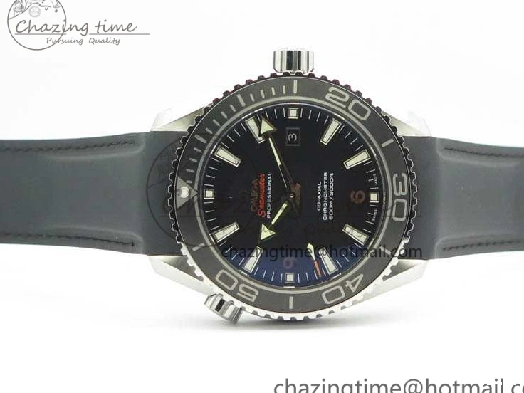 0119 Planet Ocean Pro Ceramic Bezel 45mm 1:1 OMF Best Edition On Rubber Strap A8500 (Black Balance Wheel) MoistureWicking 8136